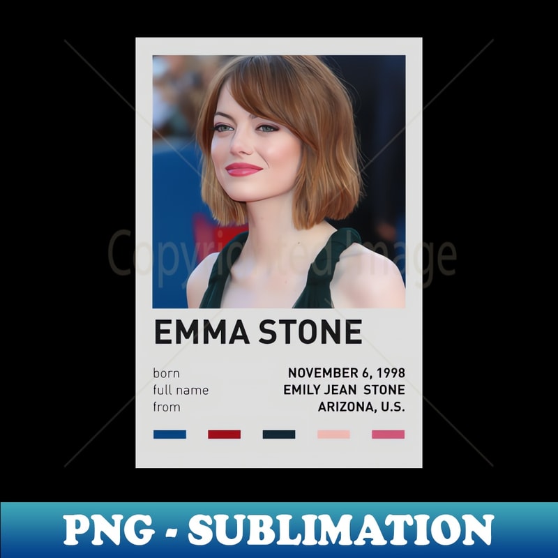 Emma Stone - PNG Transparent Sublimation Design