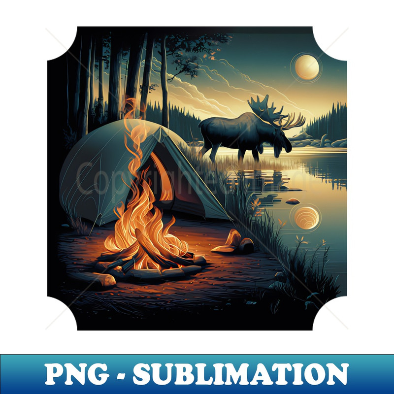 Majestic Moose Camp. - Professional Sublimation Digital Download