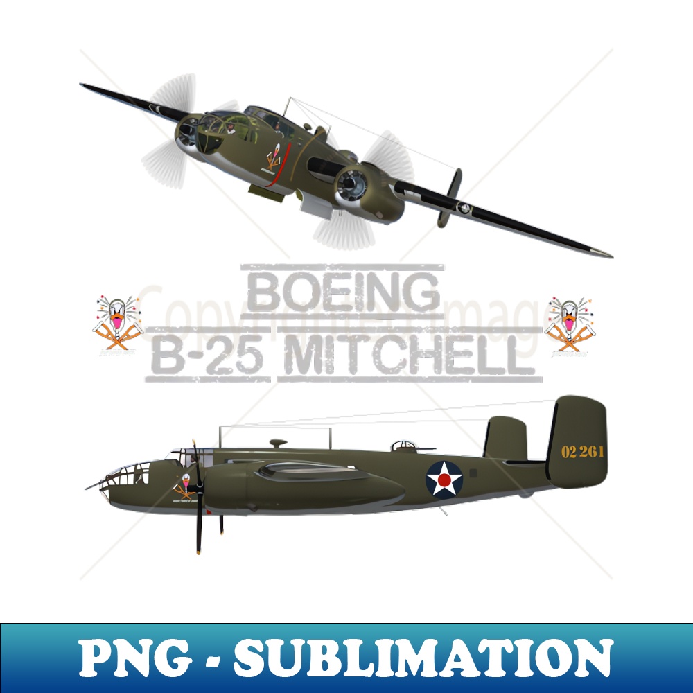 B25 Mitchell - Vintage Sublimation PNG Download