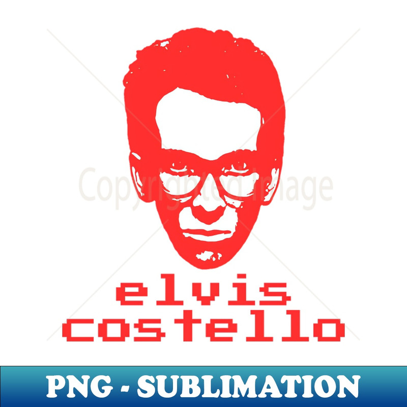 Elvis costello 70s retro - Trendy Sublimation Digital Download