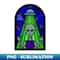 Stained Glass Alien - Special Edition Sublimation PNG File