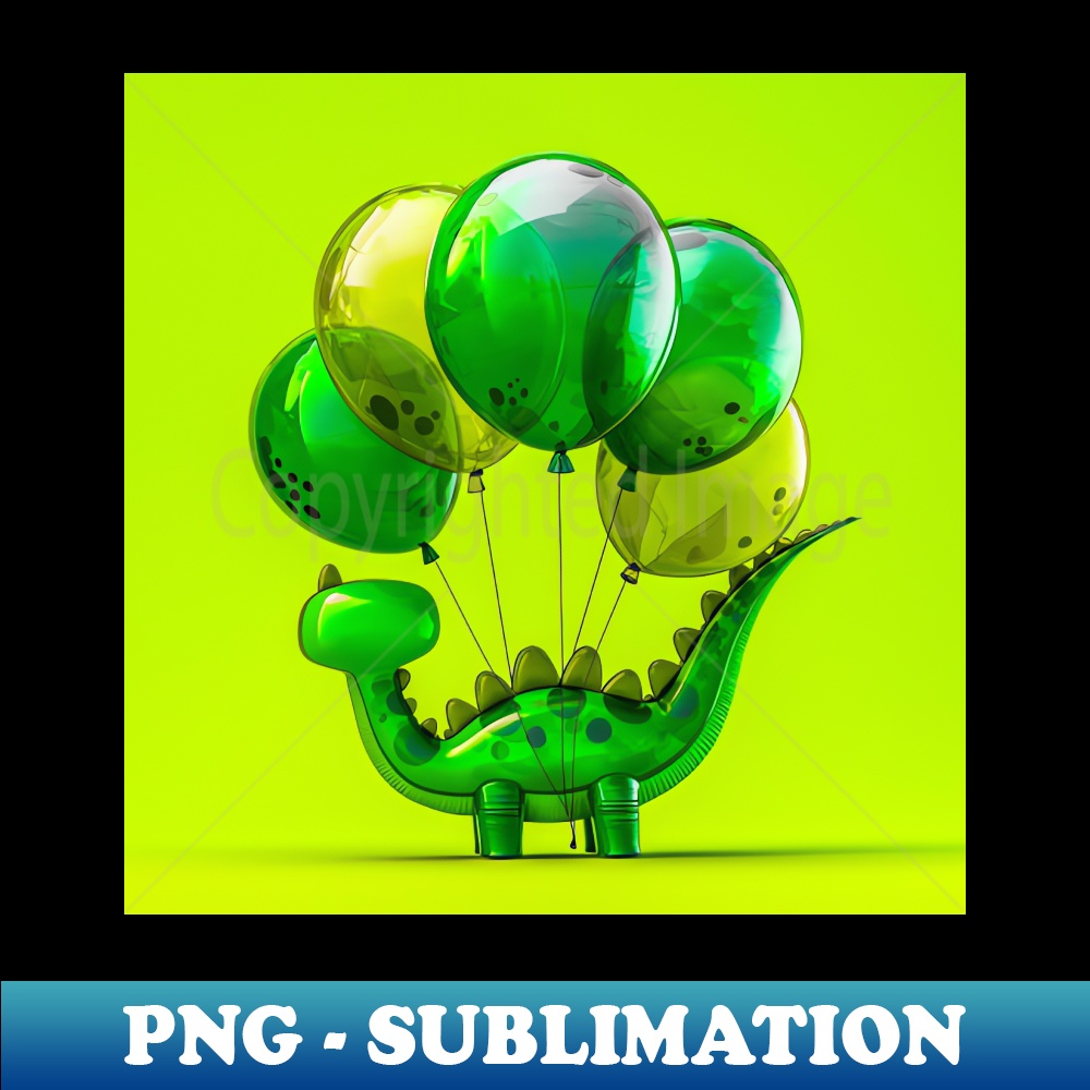 Dinosaur Balloons IV - Modern Sublimation PNG File