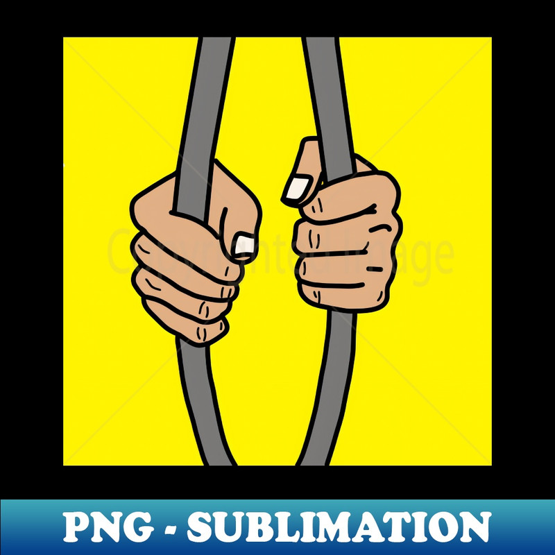 hands behind the bars - Creative Sublimation PNG Download