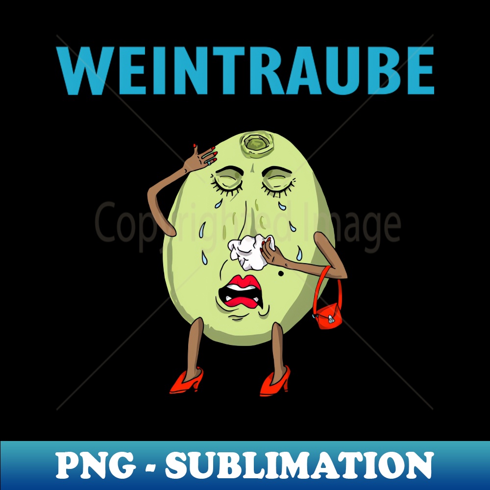 Crying grape - Vintage Sublimation PNG Download