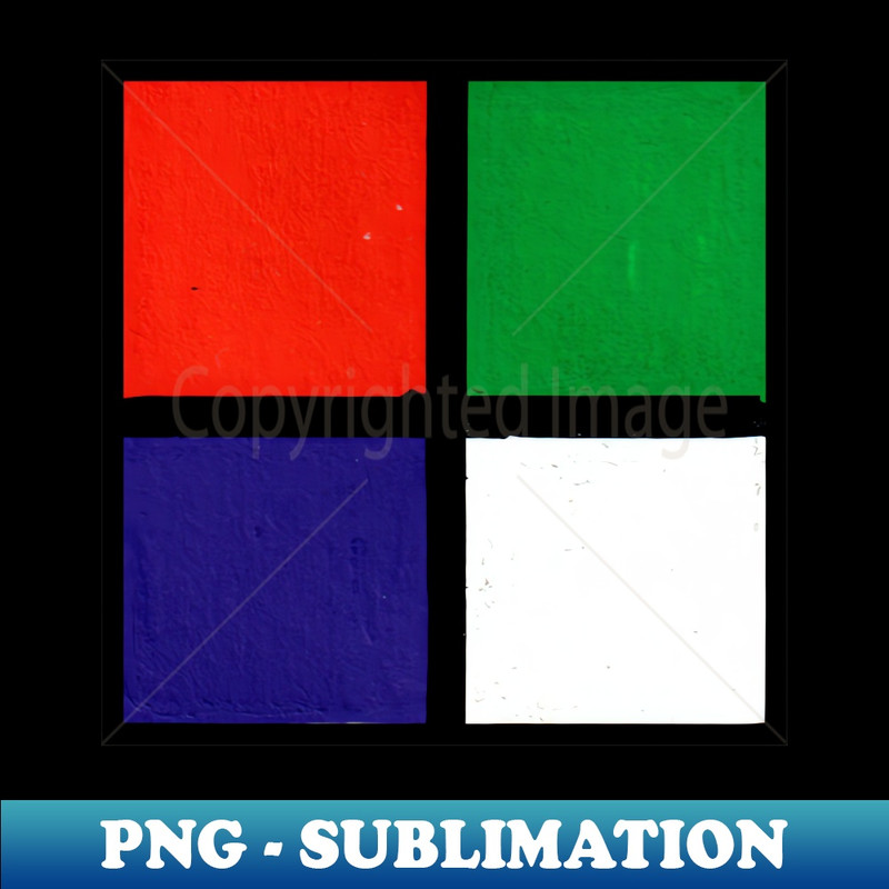 Orange Green Purple White Geometric Abstract Acrylic Painting - Artistic Sublimation Digital File