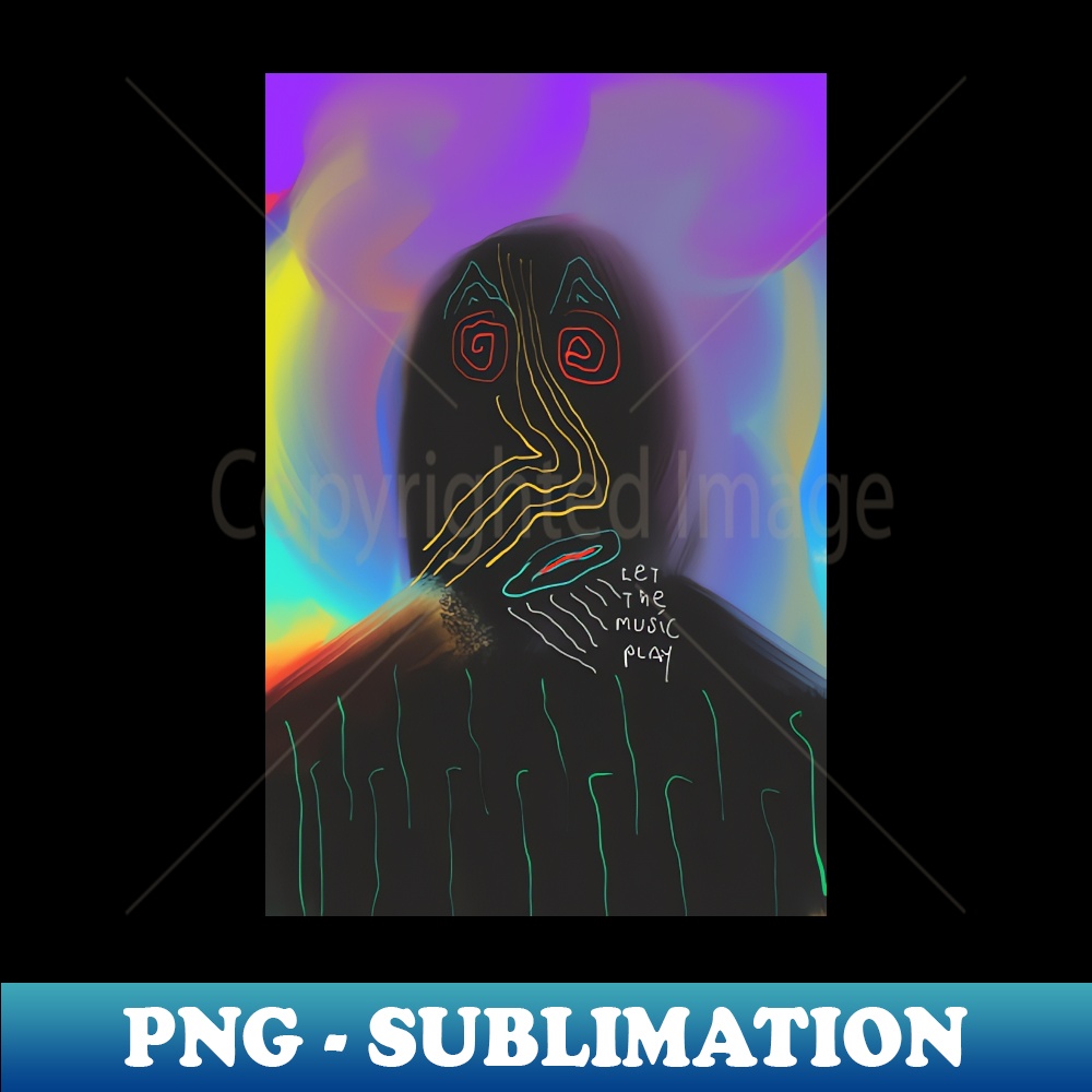 Let The Music Play - Retro PNG Sublimation Digital Download