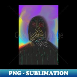let the music play - retro png sublimation digital download