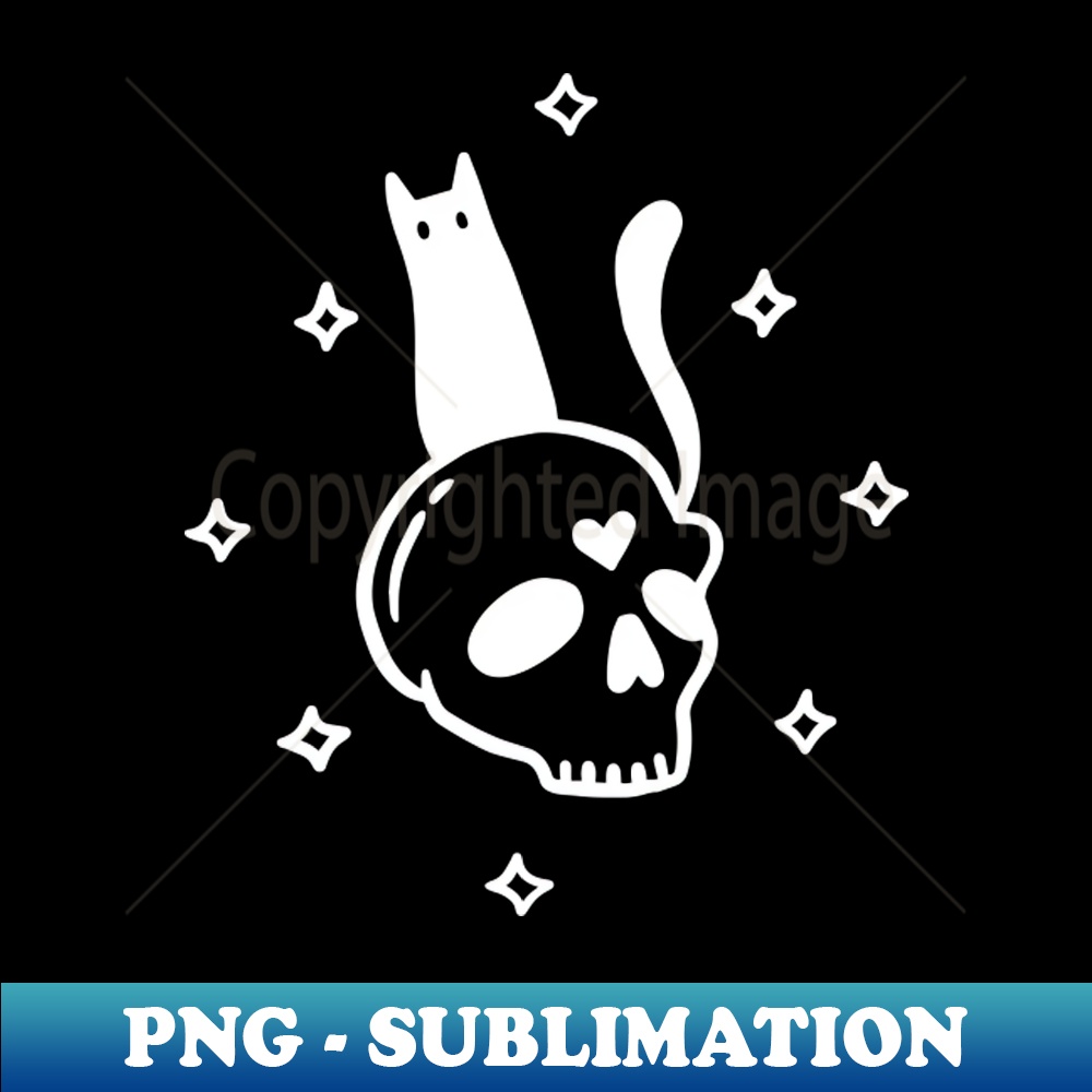 Magic White Cat - Creative Sublimation PNG Download