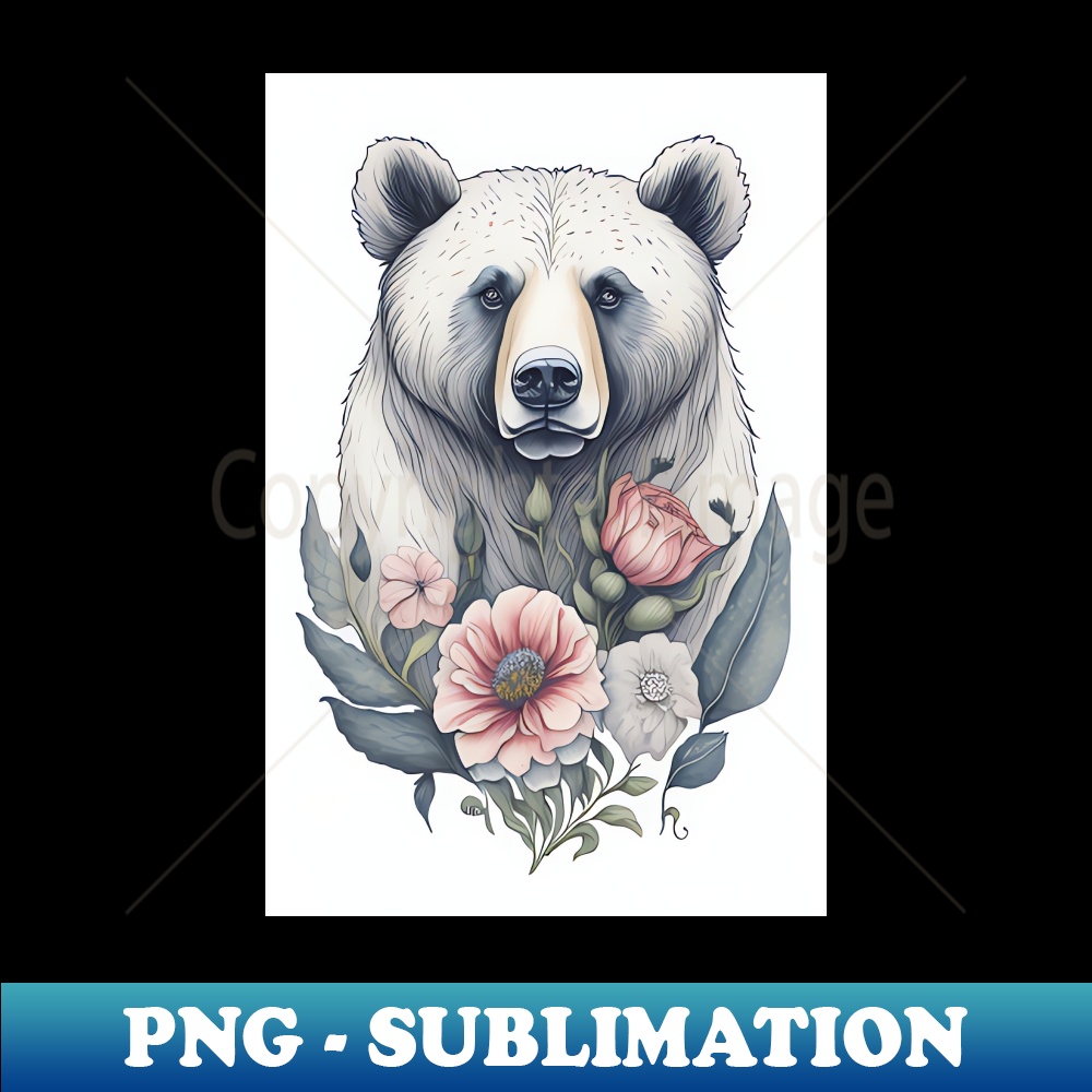 Bear Watercolor - Digital Sublimation Download File