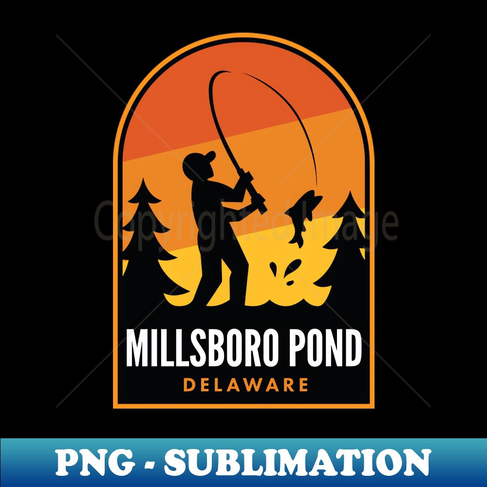 Millsboro Pond Delaware Fishing - Modern Sublimation PNG File
