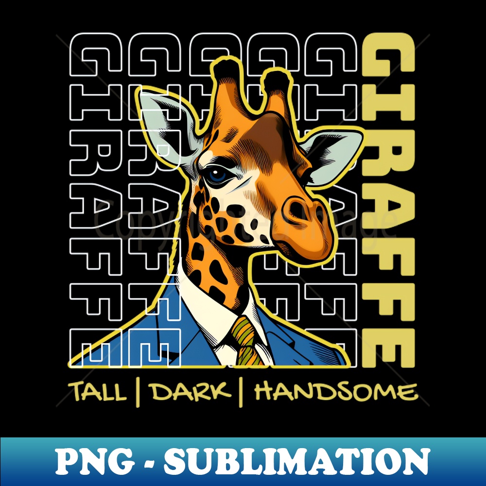 Tall dark and handsome Funny cute giraffe 1 - Exclusive PNG Sublimation Download