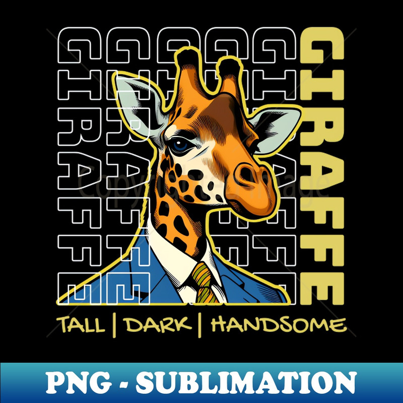 Tall dark and handsome Funny cute giraffe 1 - Exclusive PNG Sublimation Download