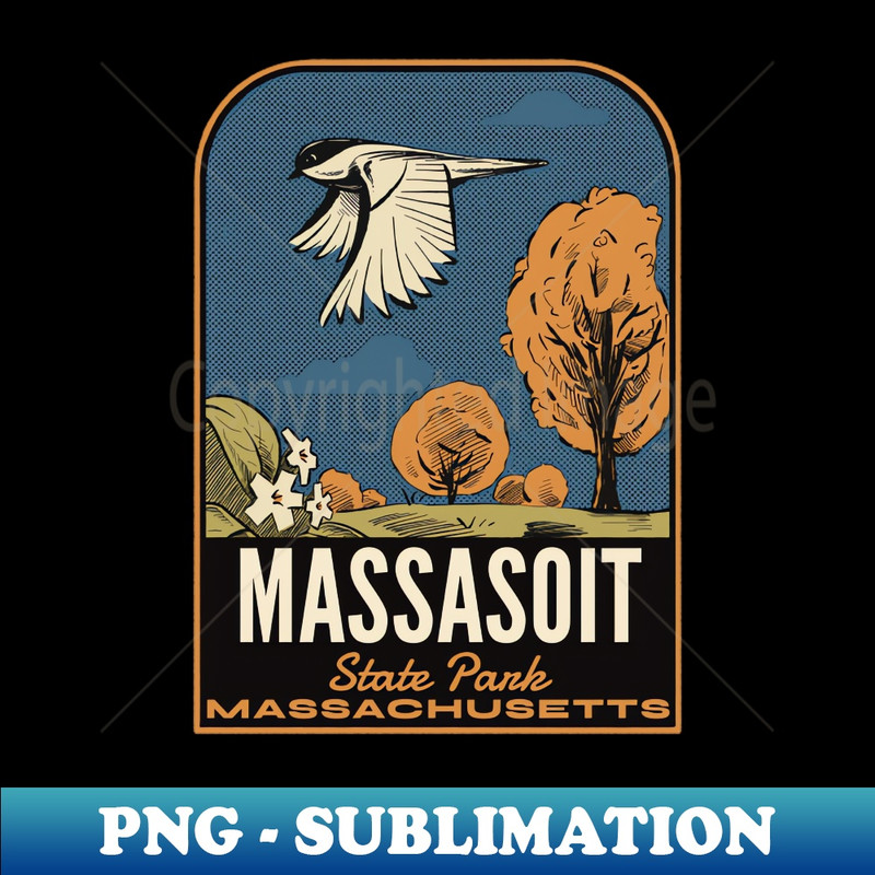 Massasoit State Park MA Vintage Travel - Vintage Sublimation PNG Download