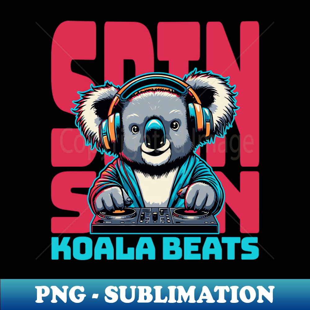 Dj koala - PNG Transparent Sublimation Design