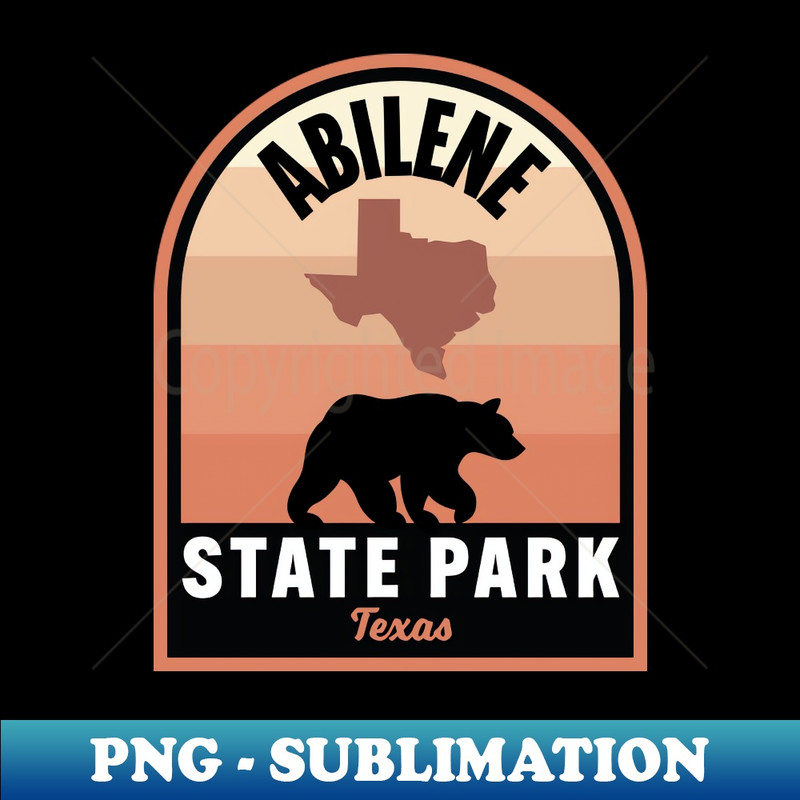 Abilene State Park TX Bear - Artistic Sublimation Digital File