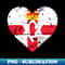 Northern Ireland Heart Flag Patriot Fan - Aesthetic Sublimation Digital File