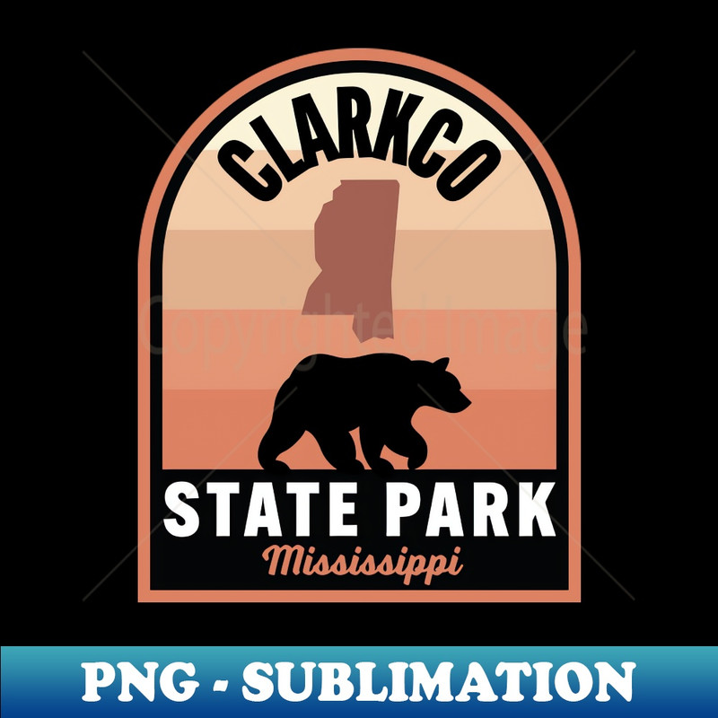 Clarkco State Park MS Bear - Premium PNG Sublimation File