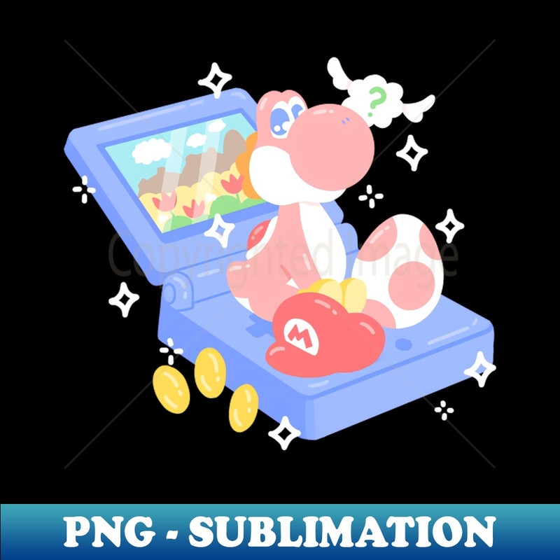 Video Game Dinosaur Game Console Art - Premium Sublimation Digital Download