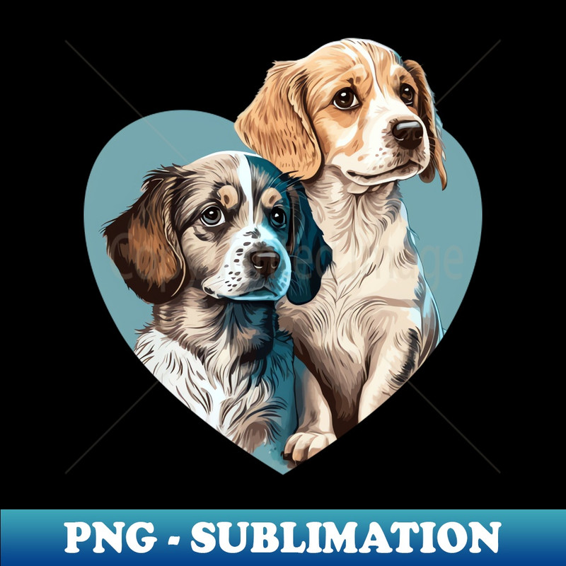Two Cute Doggos - Premium PNG Sublimation File