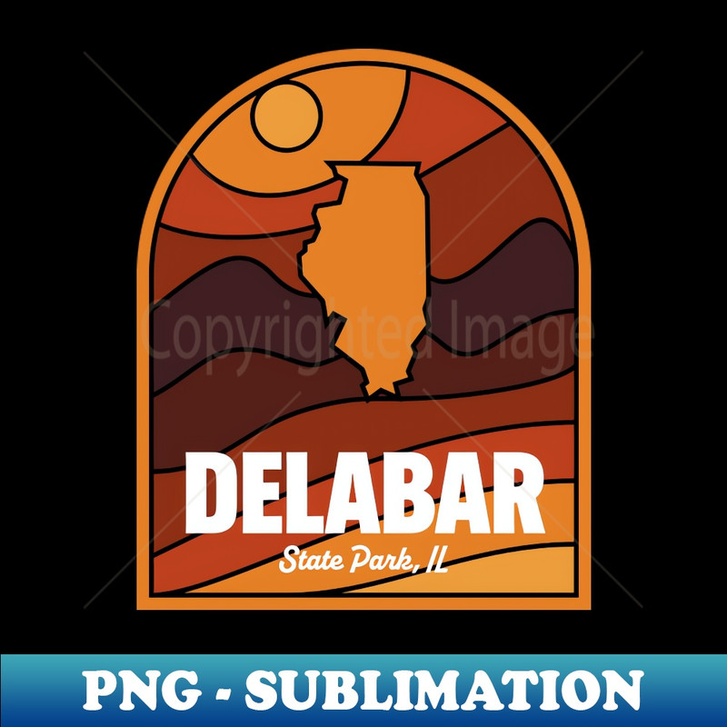 Delabar State Park Illinois - Instant PNG Sublimation Download