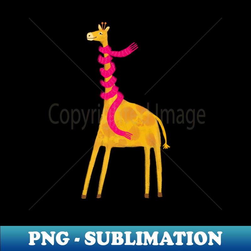 Giraffe in a scarf - High-Quality PNG Sublimation Download