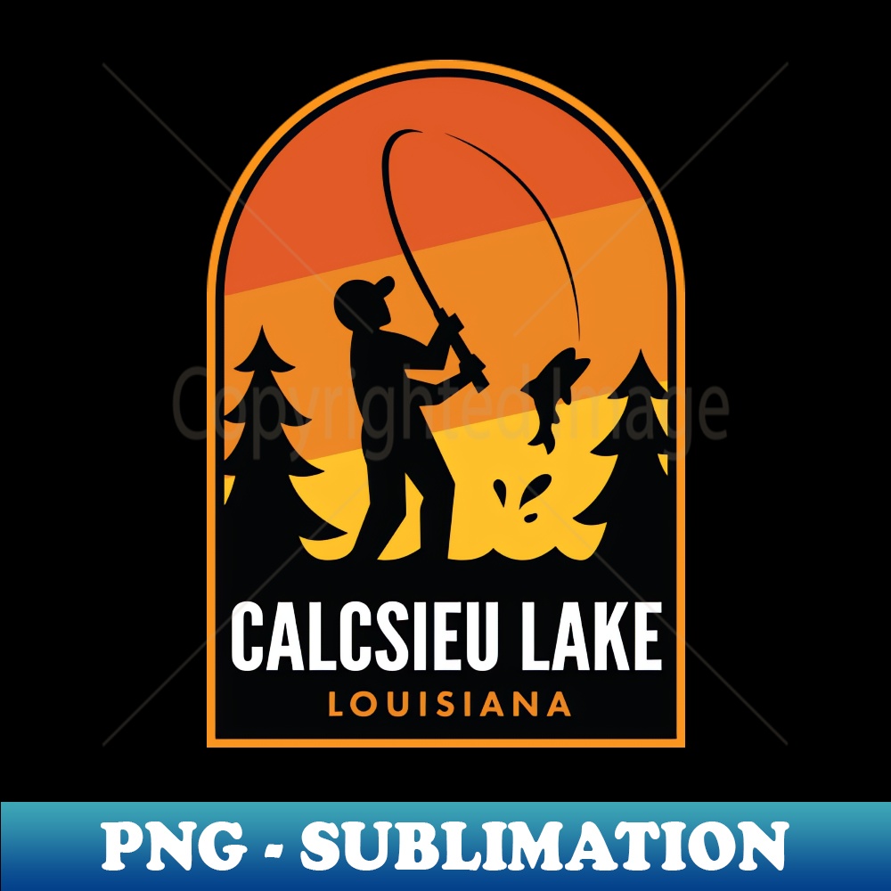 Calcsieu Lake Louisiana Fishing - Premium PNG Sublimation File