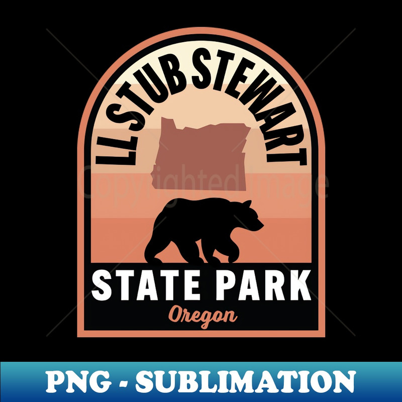 LL Stub Stewart State Park OR Bear - Professional Sublimation Digital Download
