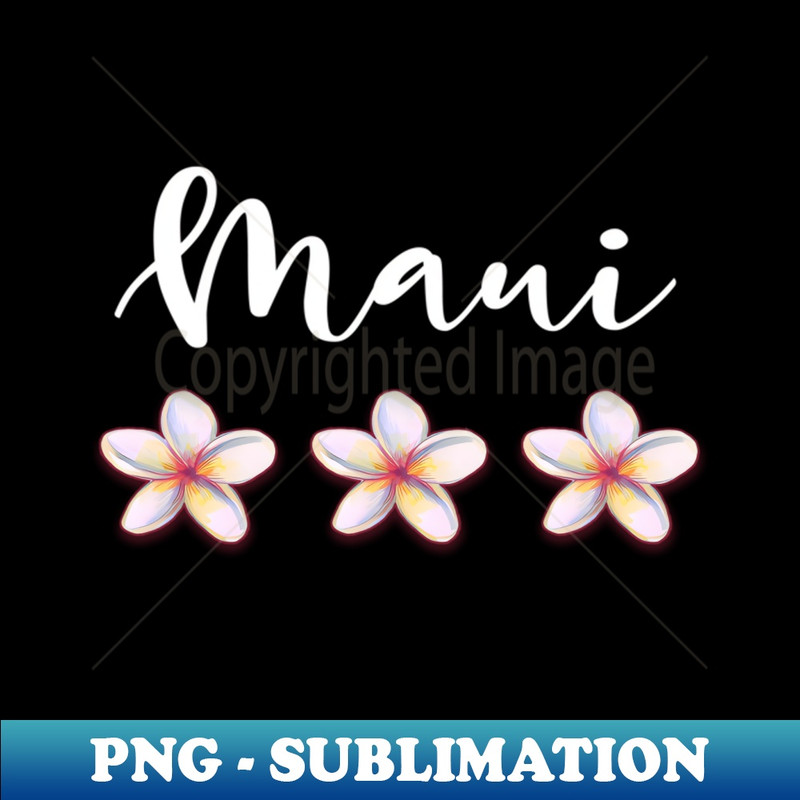 Maui Hawaiian Plumeria Vacation Luau - Modern Sublimation PNG File