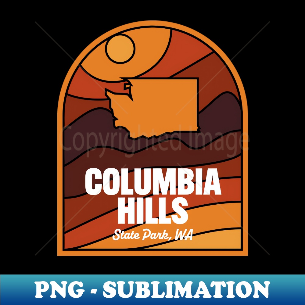 Columbia Hills State Park Washington - High-Resolution PNG Sublimation File