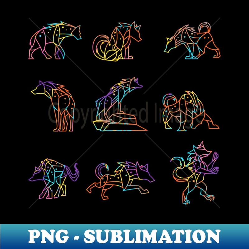 African Safari Hyena - Vintage Sublimation PNG Download