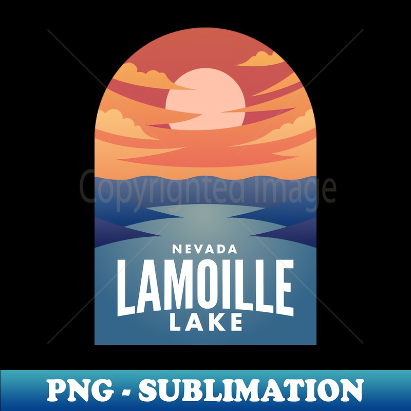 Lamoille Lake NV Retro Sunset - Exclusive Sublimation Digital File