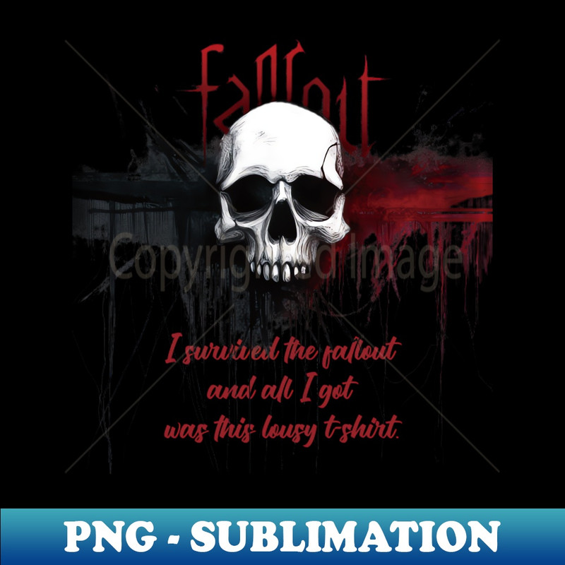 FallOut,Nuclear Explosion Graphic T-Shirt - Decorative Sublimation PNG File