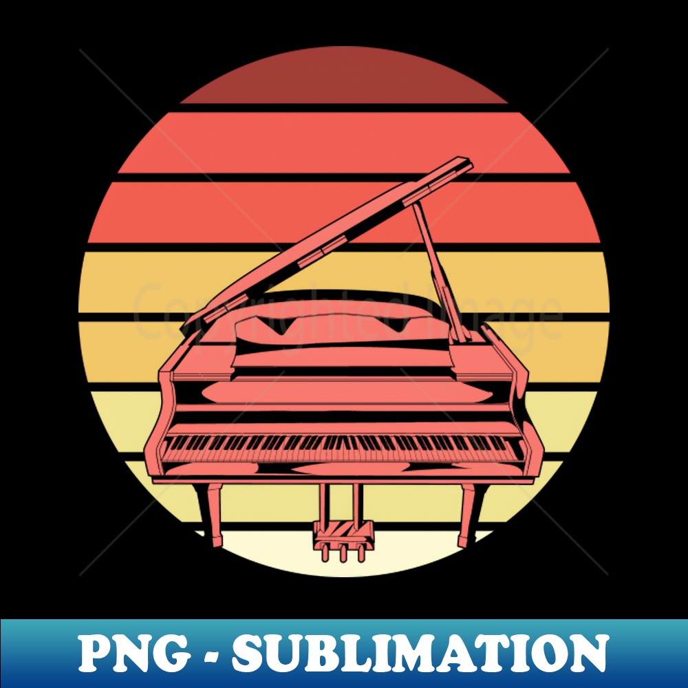 Piano Vintage Musical Instrument Pianist - Artistic Sublimation Digital File