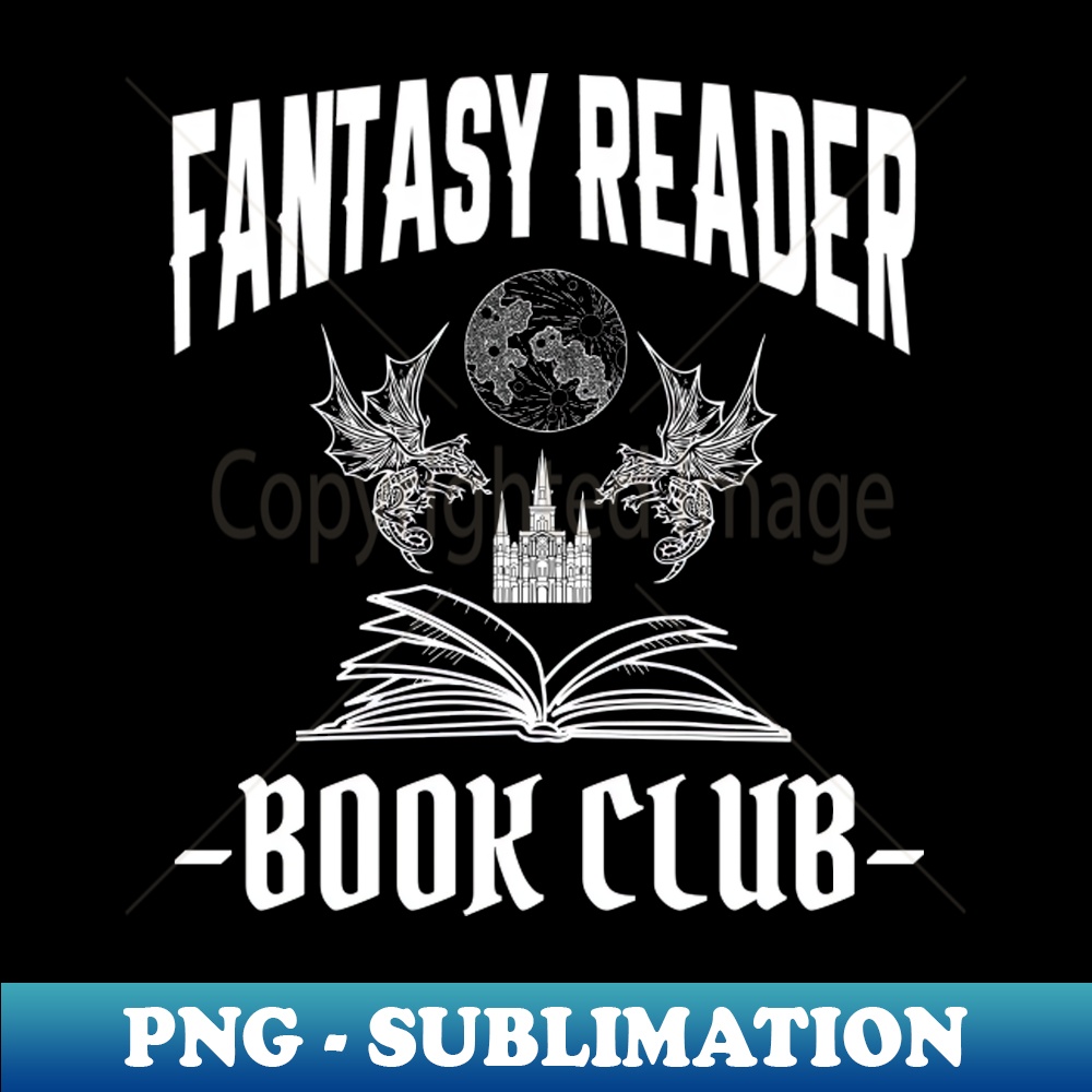 Fantasy Reader Book Club - Elegant Sublimation PNG Download
