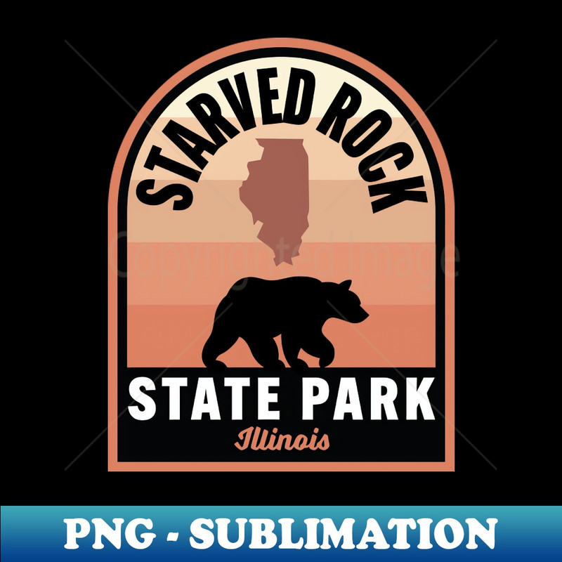 Starved Rock State Park IL Bear 1 - PNG Sublimation Digital Download