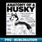 Anatomy of a Husky - PNG Transparent Digital Download File for Sublimation