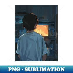retro anime boy kitchen vintage 70s 80s 90s - sublimation-ready png file