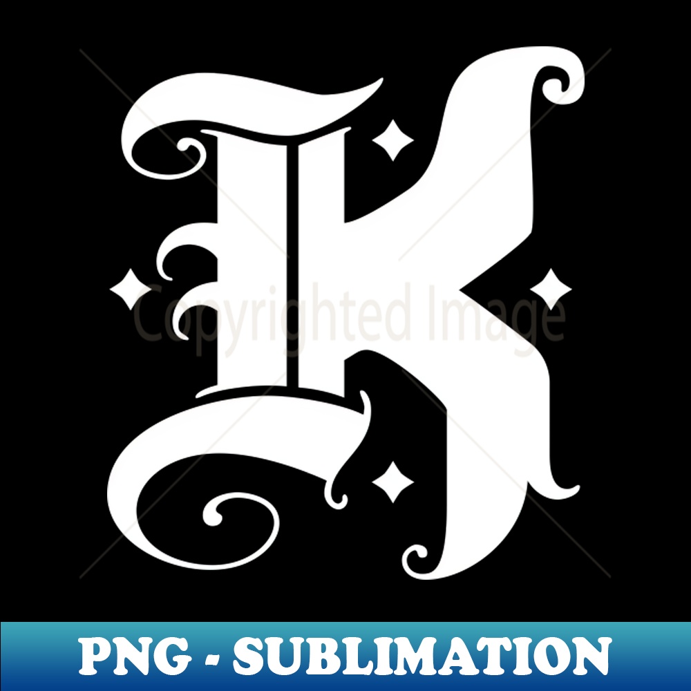 Letter K Cool Vintage Design Gift - Artistic Sublimation Digital File