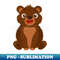Cheerful Cartoon Bear in Flat Style - Artistic Sublimation Digital File