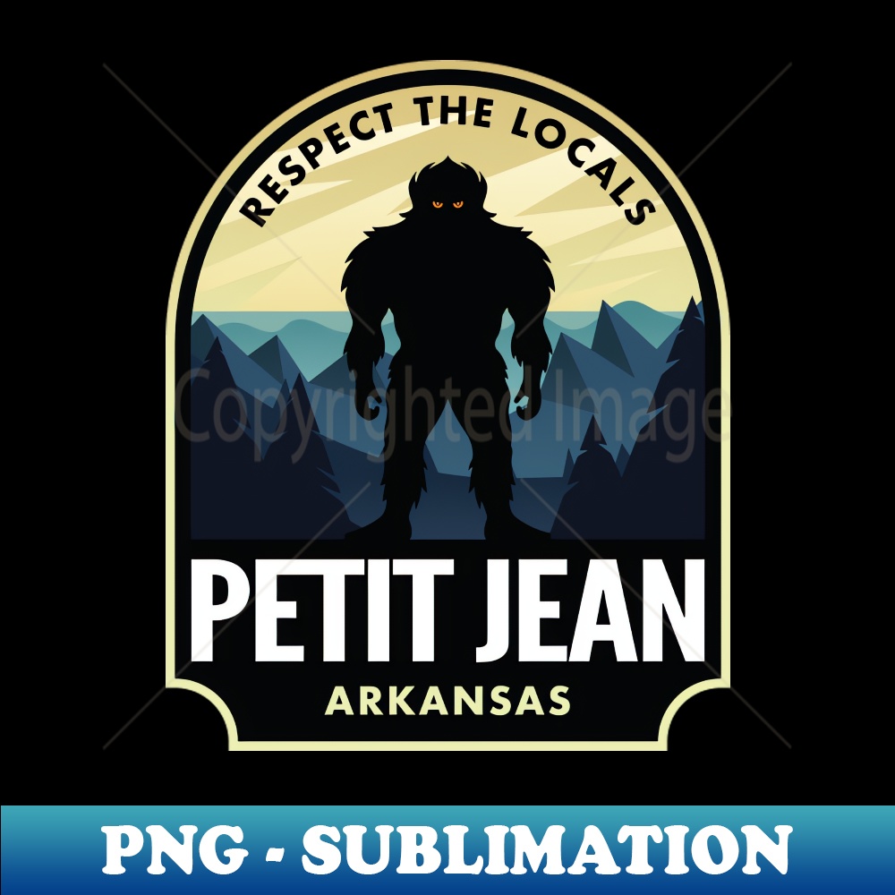 Petit Jean Arkansas Bigfoot Sasquatch - Unique Sublimation PNG Download