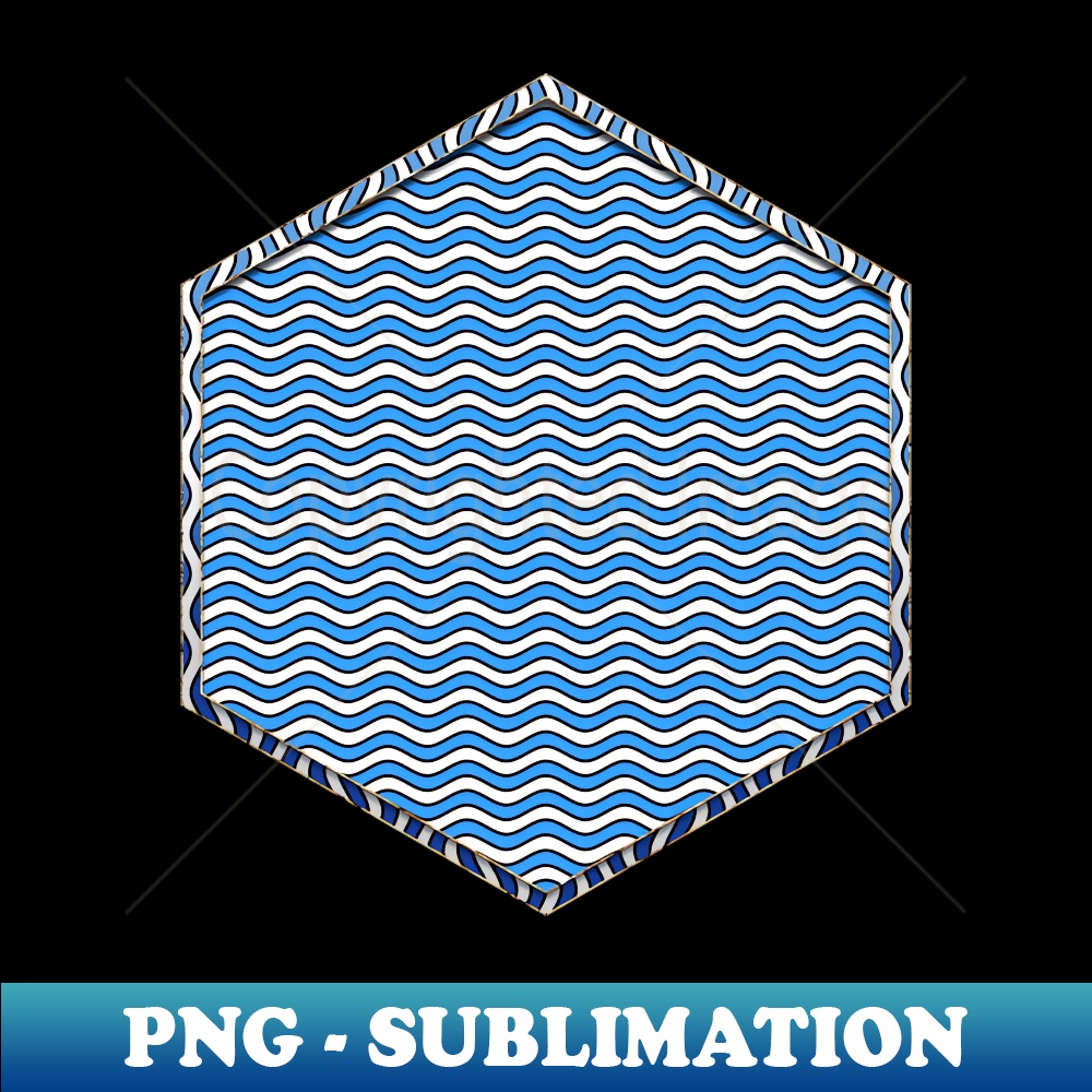 Geometric Wave Pencil Stripe Pattern in Blue n.033 - Professional Sublimation Digital Download