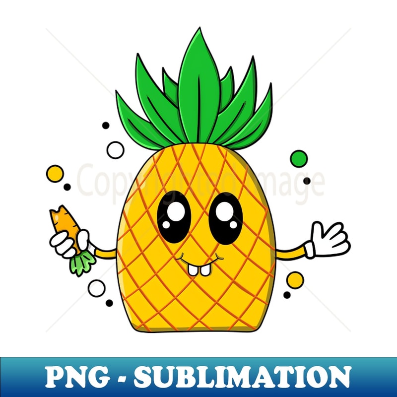 cute pineaplle cartoon - Sublimation-Ready PNG File