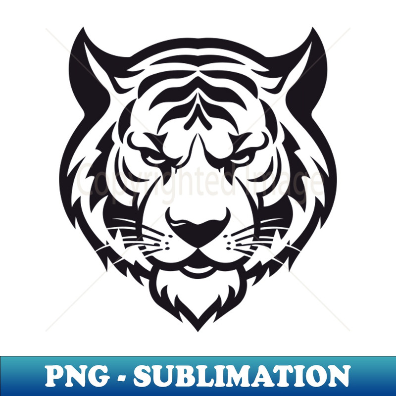 Tiger head black and white - Stylish Sublimation Digital Download
