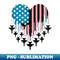 Fighter Jet Airplane American Flag Heart 4Th Of July - Premium Sublimation Digital Download