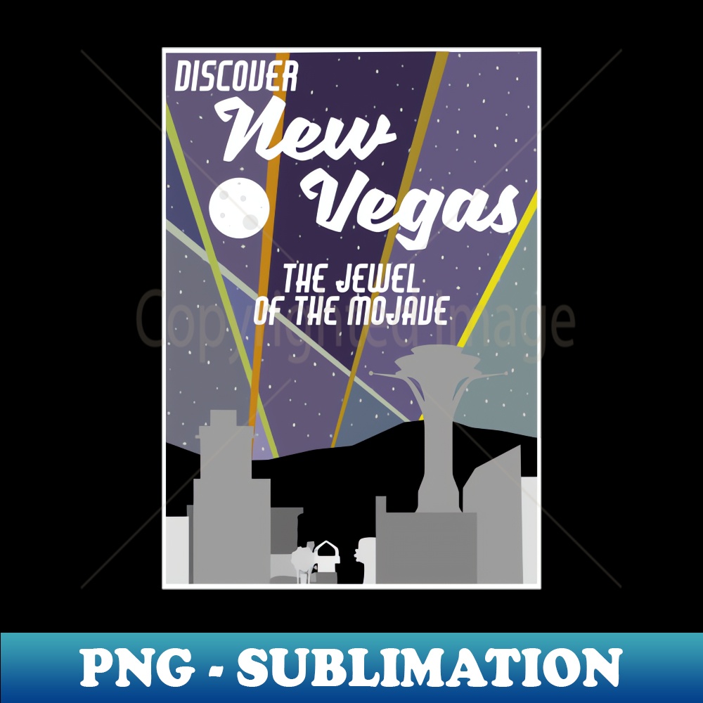 Vintage New Vegas Skyline - Professional Sublimation Digital Download