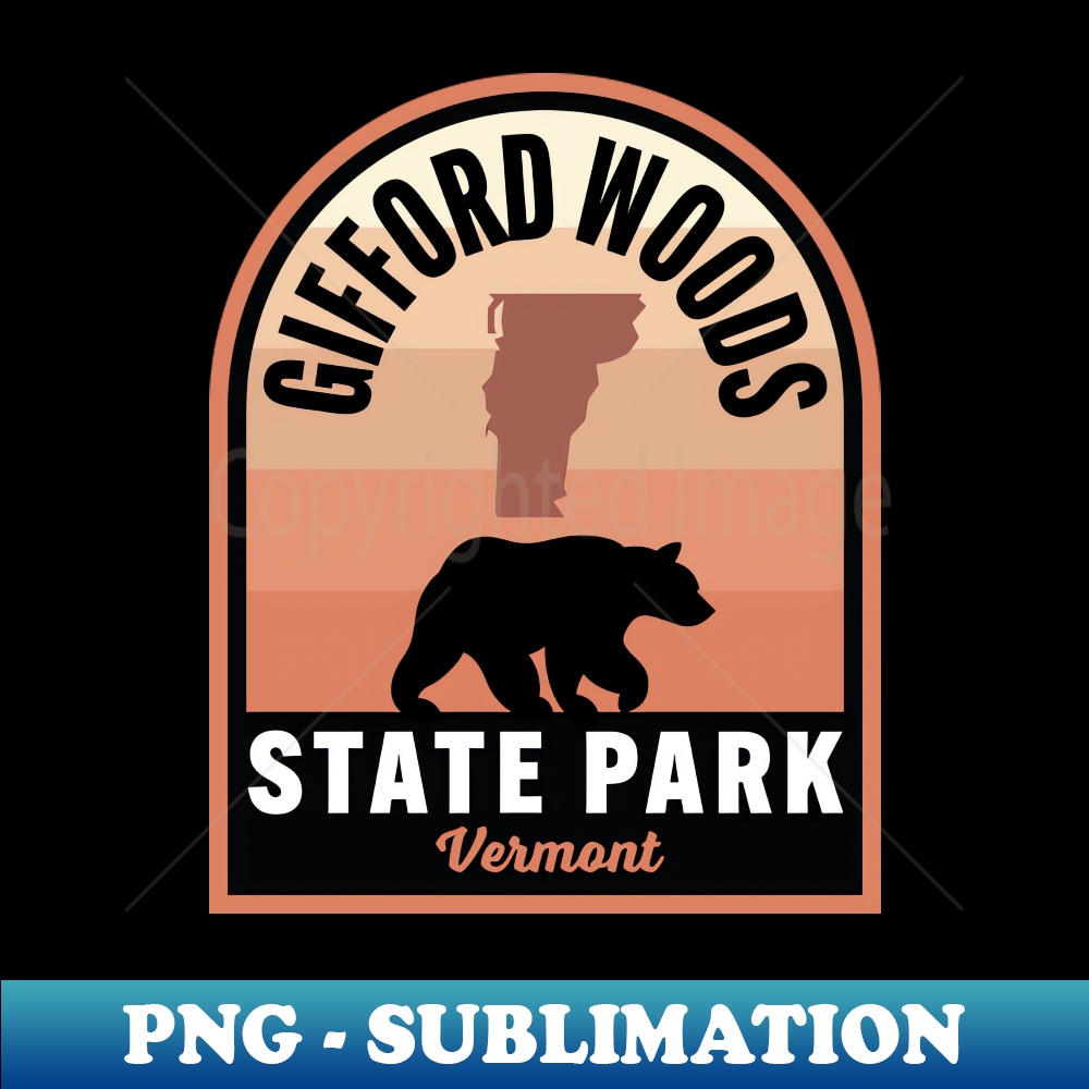 Gifford Woods State Park VT Bear - Exclusive Sublimation Digital File