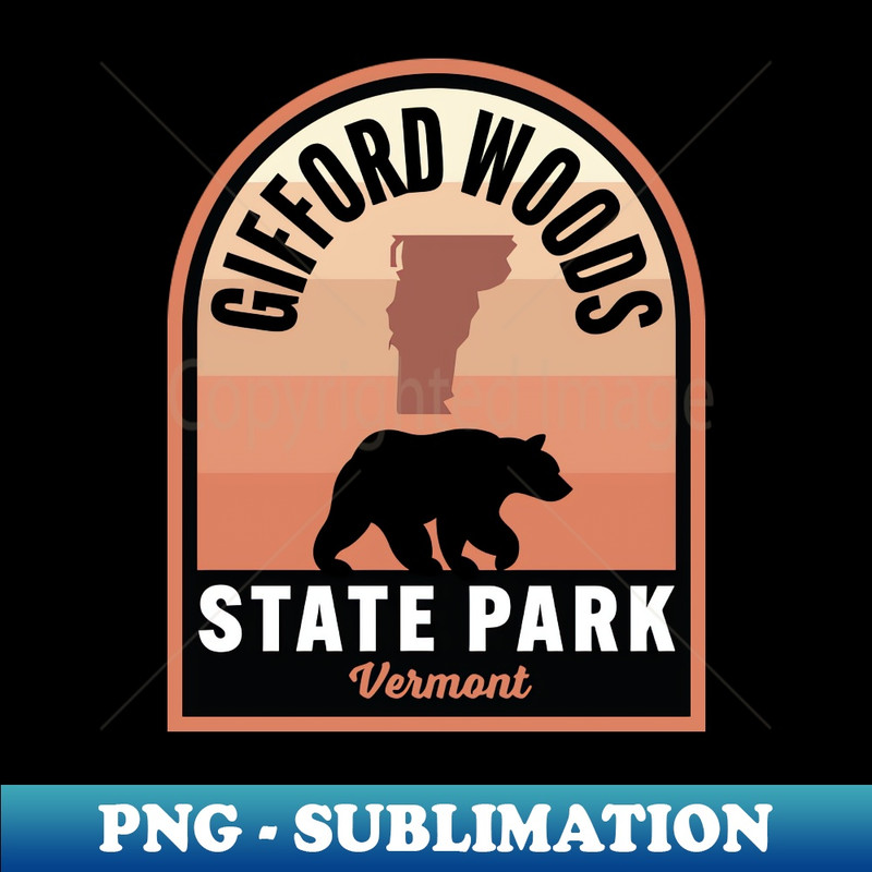 Gifford Woods State Park VT Bear - Exclusive Sublimation Digital File