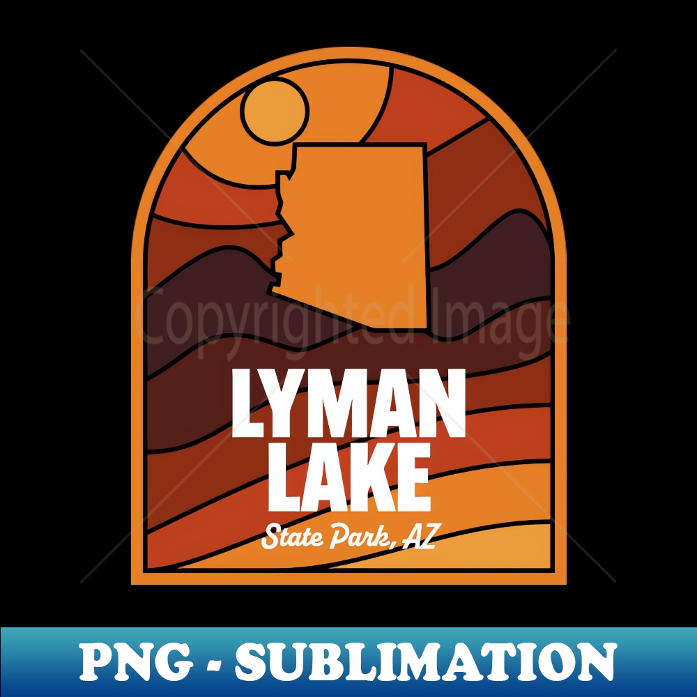 Lyman Lake State Park Arizona - Retro PNG Sublimation Digital Download