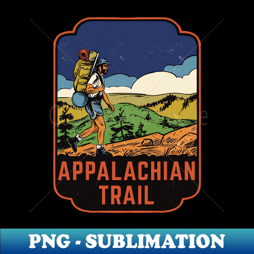 Appalachian Trail Vintage Backpacking - Vintage Sublimation PNG Download