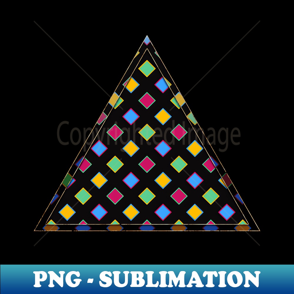 Geometric Diamond Pattern in Primary Colors n.673 - High-Quality PNG Sublimation Download